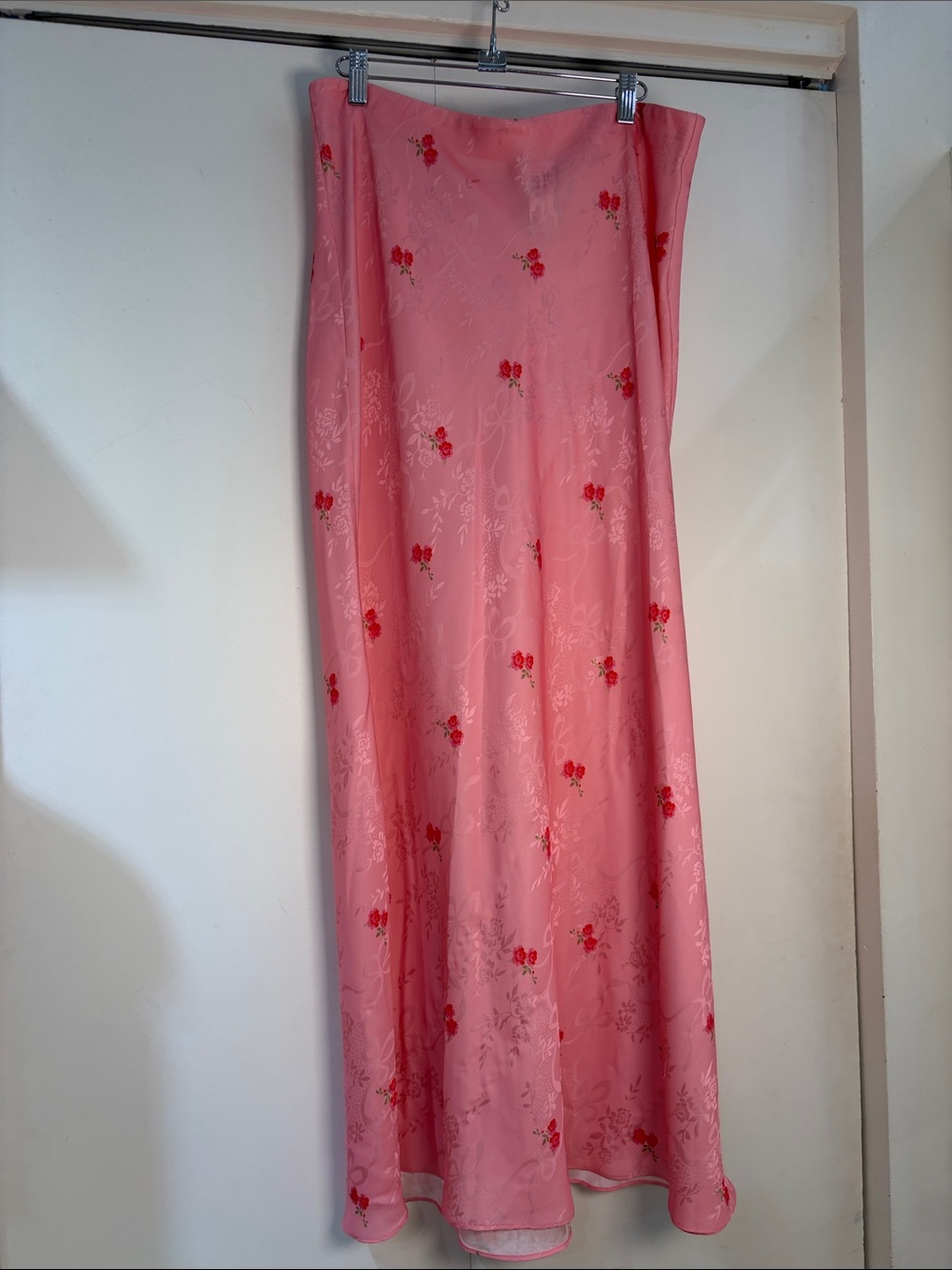 LoveShackFancy Pink Floral Maxi Skirt